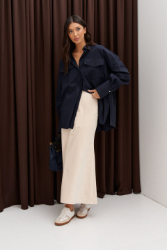 Юбка миди из искусственной замши с косым кройом ANNETE A1367 - фото 5