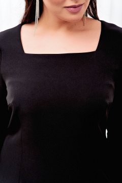 вечернее платье прямого силуэта из текстиля Gold Style 2535 черный - фото 4