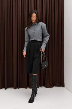 Рубашка на каждый день из текстиля с коротким рукавом ANNETE A2024 - фото 5