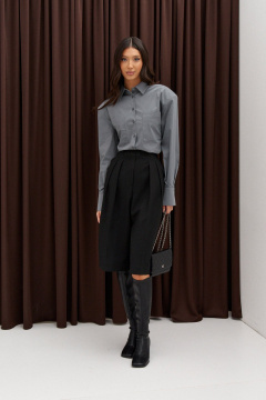 Рубашка на каждый день из текстиля с коротким рукавом ANNETE A2024 - фото 4