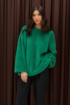 Джемпер свободного кроя с овальным воротником из мягкой ткани ANNETE A2025 - фото 1