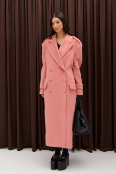 Кардиган двубортный из пальтовой ткани с поясом ANNETE A5363 - фото 5