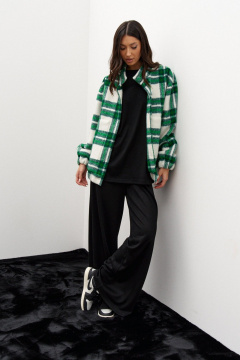 Бомбер из клетчатого текстиля на каждый день ANNETE A5364 - фото 3