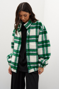 Бомбер из клетчатого текстиля на каждый день ANNETE A5364 - фото 1