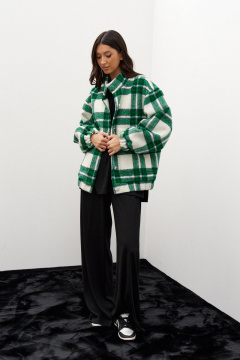 Бомбер из клетчатого текстиля на каждый день ANNETE A5364 - фото 2