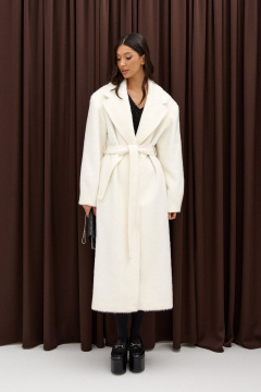 Кардиган прямой с шлицей и поясом из текстиля ANNETE A5373 - фото 1