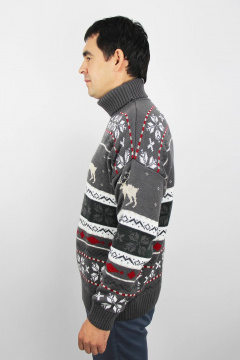 Розовый свитер с длинным рукавом и круглым воротником Полесье С3165-24 4С0748-Д43 182,188 графитовый - фото 2