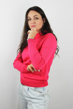 Розовый свитер реглан из трикотажа с длинным рукавом Полесье С3316-15 5С1754-Д43 158,164 валентинка - фото 2