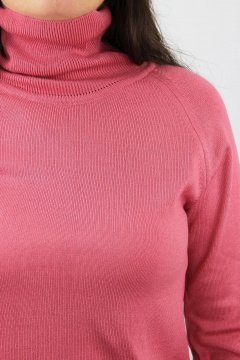 Розовый свитер из трикотажа с высоким воротником Полесье С3433-17 7С1582-Д43 170,176 десерт_17-1927 - фото 3