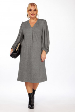Полуприлегающее платье из трикотажа и вискозы Anastasia 953.1 графит - фото 1