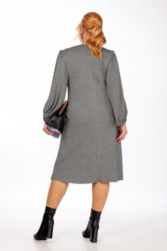 Полуприлегающее платье из трикотажа и вискозы Anastasia 953.1 графит - фото 2