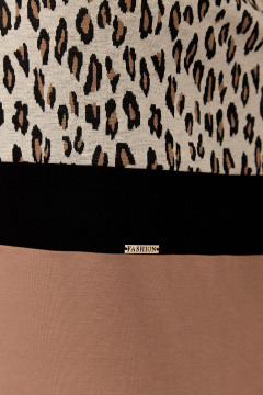 Мультиколорованный свободный джемпер с разрезами и вставками Jurimex 3219 - фото 4