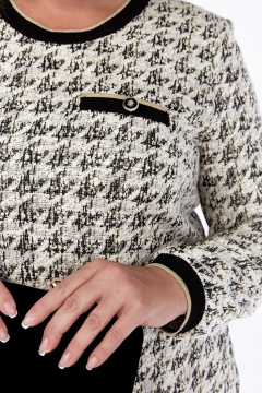 Мультиколорованное платье полуприлегающего силуэта из трикотажа Jurimex 3208 - фото 4