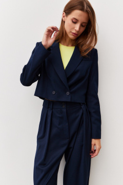 Жакет из текстиля в деловом стиле, комплект темно-синий Luitui R3006 темно-синий - фото 5