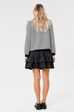 Черная текстильная юбка с воланами и резинкой PRATA wear S009 черный - фото 5