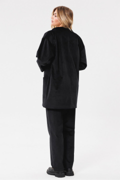 Круглогодичные бархатные брюки из текстиля с карманами PRATA wear S016 черный - фото 4