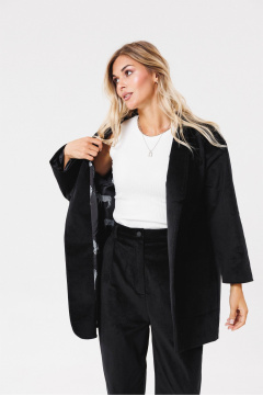 Круглогодичные бархатные брюки из текстиля с карманами PRATA wear S016 черный - фото 3