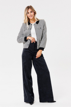 Круглогодичные вельветовые брюки-штруксы с карманами PRATA wear S019 черный - фото 1