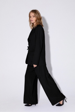 Костюм двойка жакет оверсайз и брюки-палаццо PiRS 5463 черный - фото 2