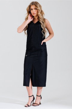 Джемпер и платье из трикотажа для стильных образов Faufilure C1517 черный - фото 3