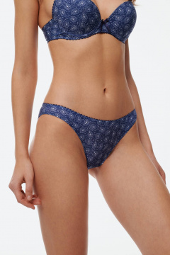 Синие гипоаллергенные трусы-слипы из микрофибры Леди Леда 310-118 - фото 1