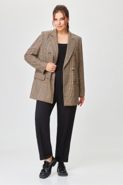 Деловой жакет и брюки из текстиля в нейтральных цветах DaLi 3697.2 - фото 2