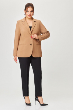 Классический бежевый жакет на подкладке DaLi 3551.3 капучино - фото 1