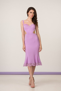 Платье приталенное на бретелях с гипюровой отделкой по низу GlasiO 5603 - фото 1