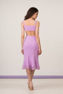 Платье приталенное на бретелях с гипюровой отделкой по низу GlasiO 5603 - фото 2