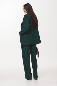 Трехпредметный демисезонный костюм из вискозы и трикотажа Твой имидж 1974 бутылочная_зелень - фото 5