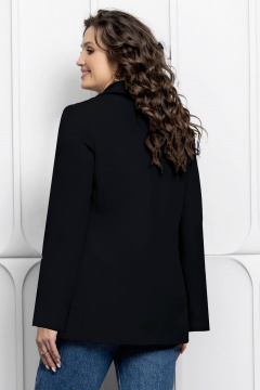 Черный базовый пиджак с анималистичным принтом Gold Style 2677 черный - фото 2