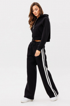 Демисезонные брюки из трикотажа и хлопка с карманами GO f2010w/40-02.164 черный - фото 3