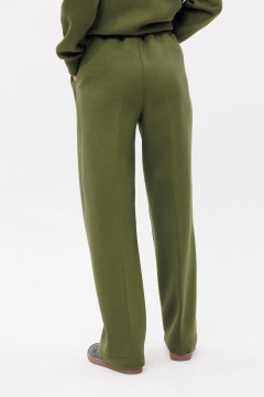 Брюки прямые спортивные из хлопка и трикотажа GO f2065w/28-02.170 хаки - фото 2
