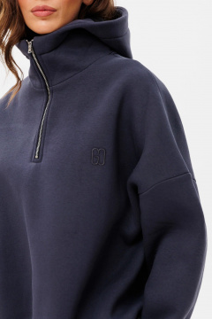 Костюм спортивный с брюками и джемпером из хлопка GO f3034/30-03.164 графит - фото 3