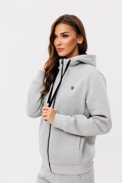 Спортивный костюм из хлопка и трикотажа с капюшоном GO f3085/29-01.164 пепел - фото 2