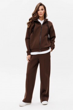 Спортивный костюм из хлопка и трикотажа с капюшоном GO f3085/23-03.170 коричневый - фото 1