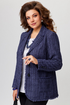 Деловой комплект из твида Fita 1772 черно-баклажановый - фото 5