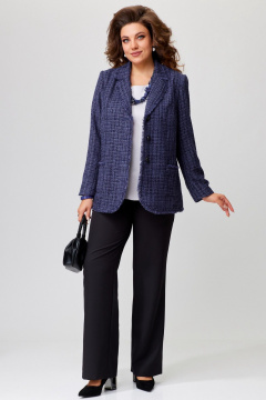 Деловой комплект из твида Fita 1772 черно-баклажановый - фото 3