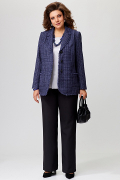 Деловой комплект из твида Fita 1772 черно-баклажановый - фото 2