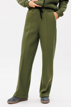 Спортивный костюм из трикотажа с лампасами и пайетками GO f3086/28-02.170 хаки - фото 3