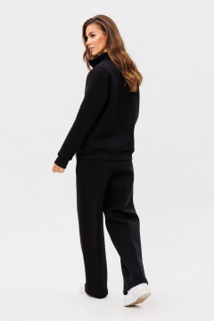 Спортивный костюм с джемпером и брюками из трикотажа GO f3086/40-02.170 черный - фото 2