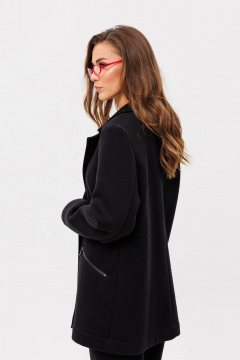 Костюм в стиле smart casual из трикотажа и хлопка GO f3089/40-02.170 черный - фото 2