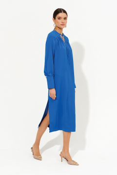 Синее демисезонное платье лаконичного кроя для повседневных образов Noche mio 1.068 - фото 1