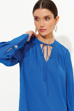 Синее демисезонное платье лаконичного кроя для повседневных образов Noche mio 1.068 - фото 2