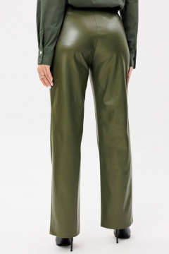 Двухпредметный комплект трикотажный джемпер и брюки из экокожи Ma Сherie 3101 бежевый+хаки - фото 5