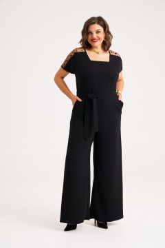 Круглогодичный элегантный комбинезон из ткани с поясом Almirastyle 387 - фото 3