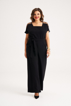 Круглогодичный элегантный комбинезон из ткани с поясом Almirastyle 387 - фото 1