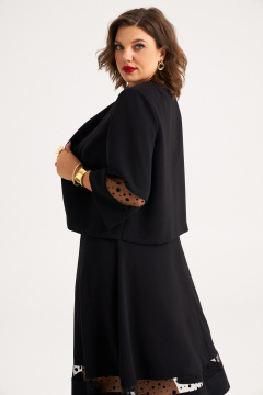 Элегантный костюм жакет и юбка со вставками из сетки Almirastyle 394 - фото 3