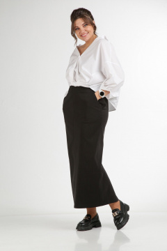 Прямая юбка макси с высоким разрезом и комфортной посадкой AXXA 3010 - фото 3