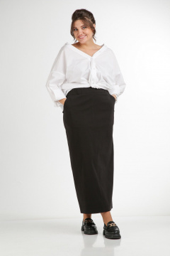 Прямая юбка макси с высоким разрезом и комфортной посадкой AXXA 3010 - фото 1